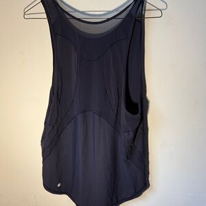 lululemon athletica Navy Mesh-Back Performance Tank